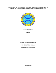 Exploring the Effect of Computer Games Thesis Insights in 63jili